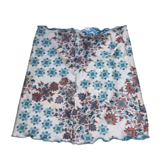 Haystacks One Size Bohemian Reversible Patchwork Lettuce Leaf Trim Skirt - Picture 3 of 5